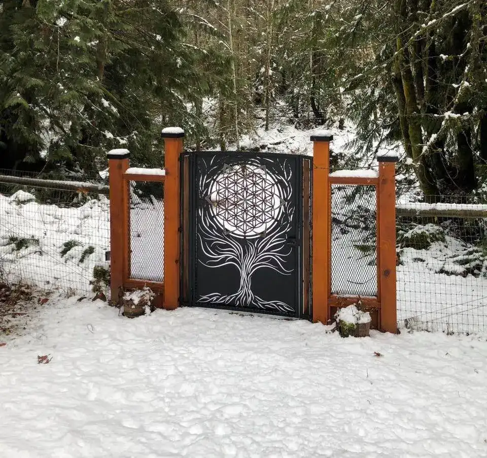 Flower of life garden gate