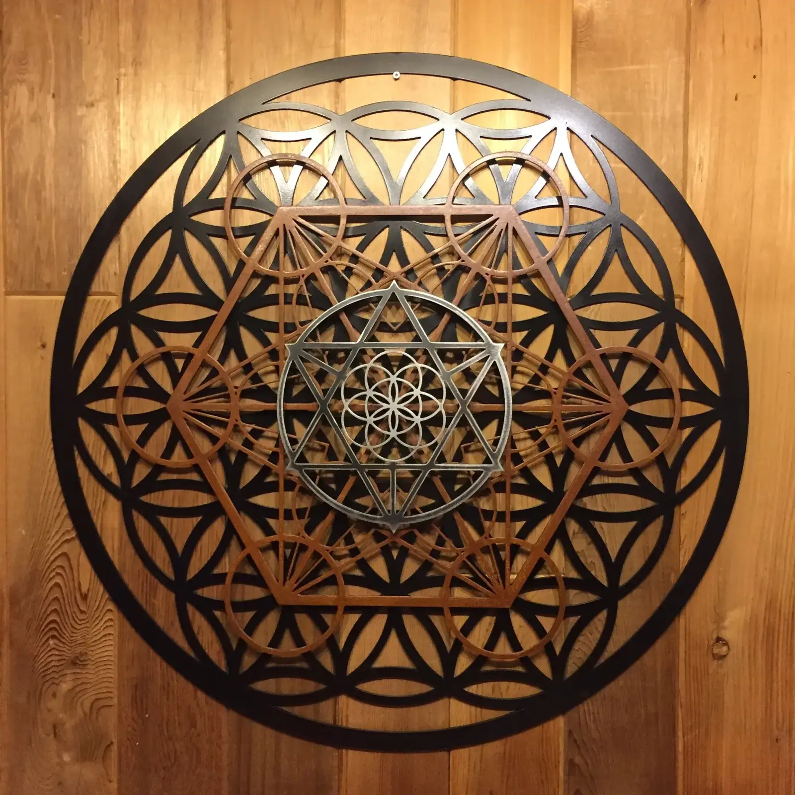 Flower of life wall sculpture