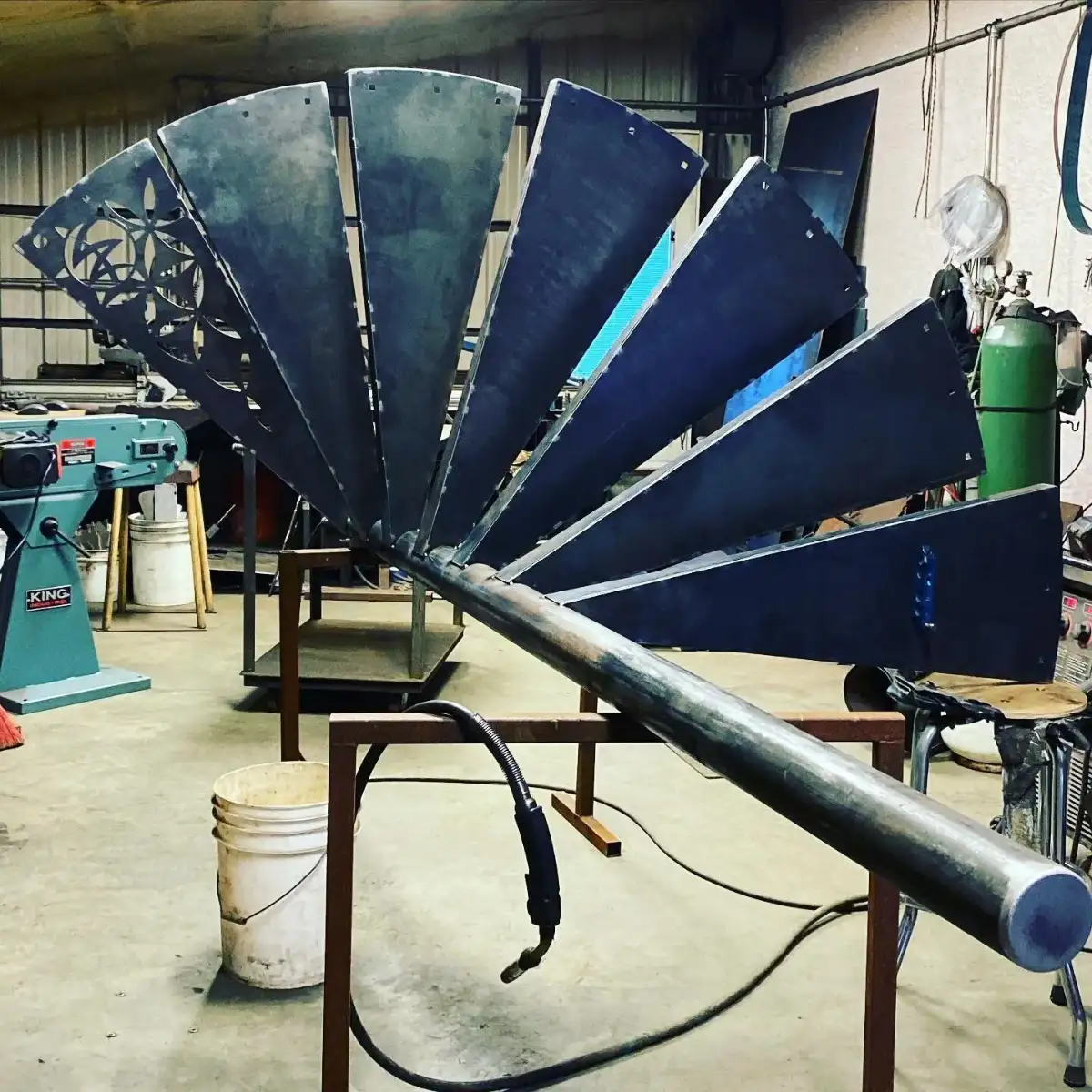 Spiral stair on the fixture table